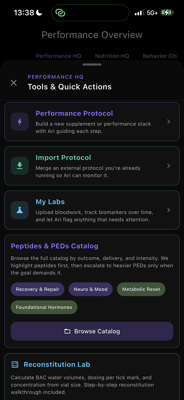Performance HQ command center