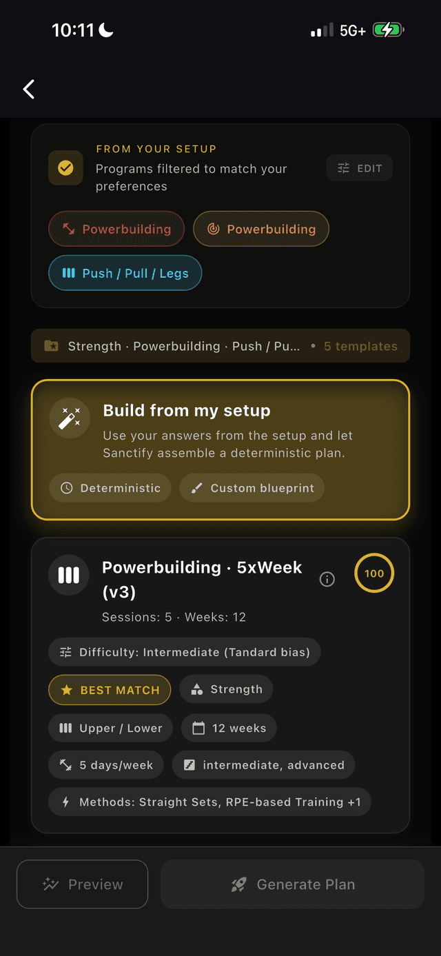 Programs auto-matched from your onboarding setup
