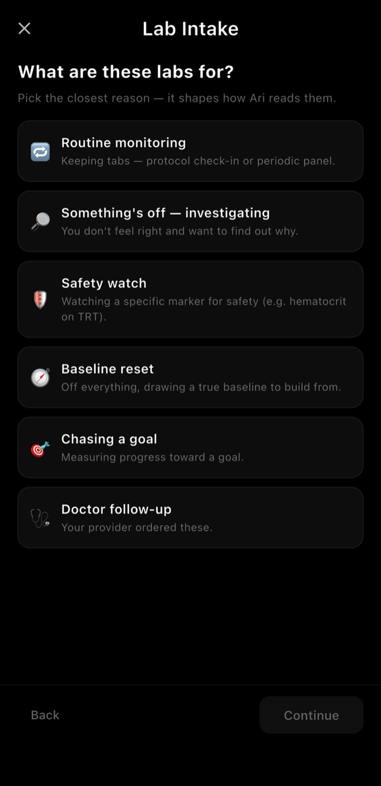 What are these labs for? Routine monitoring, something’s off, safety watch, baseline reset, chasing a goal, doctor follow-up